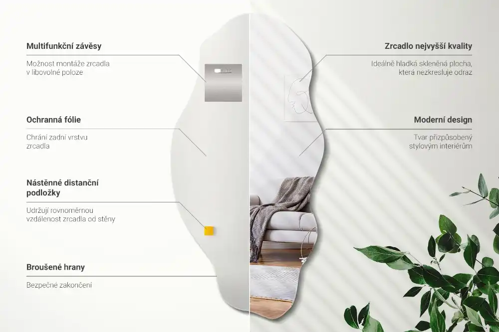 Dekorativno ogledalo nepravilne oblike