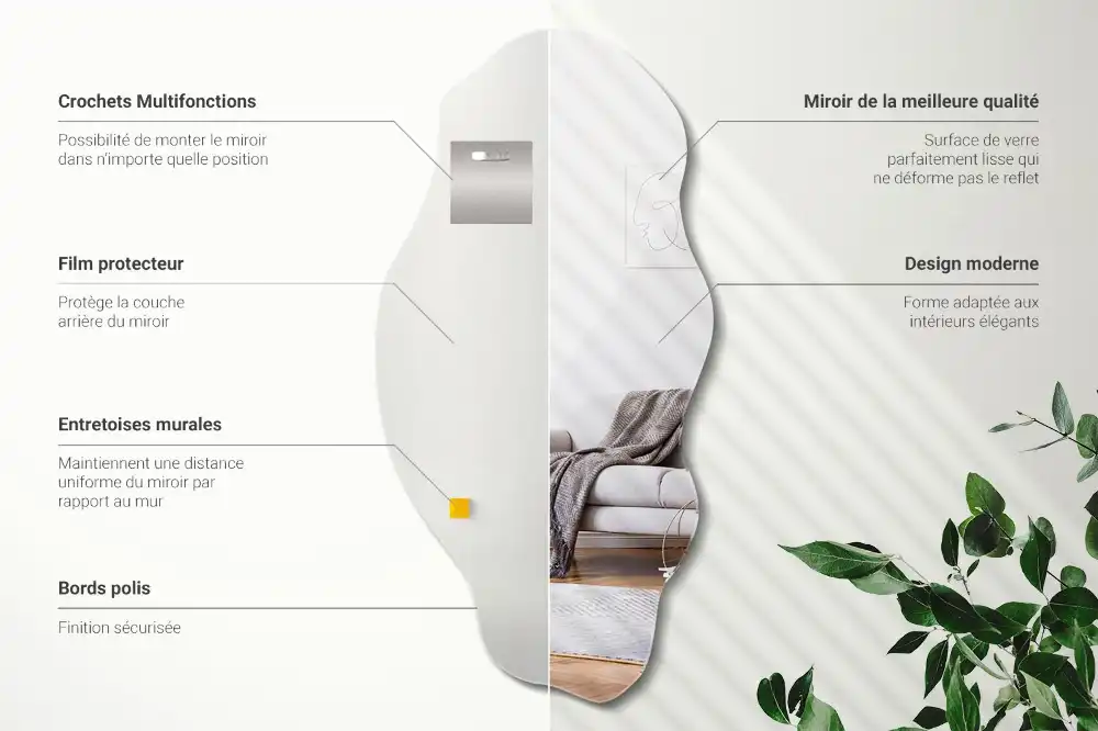 Dekorativno ogledalo nepravilne oblike