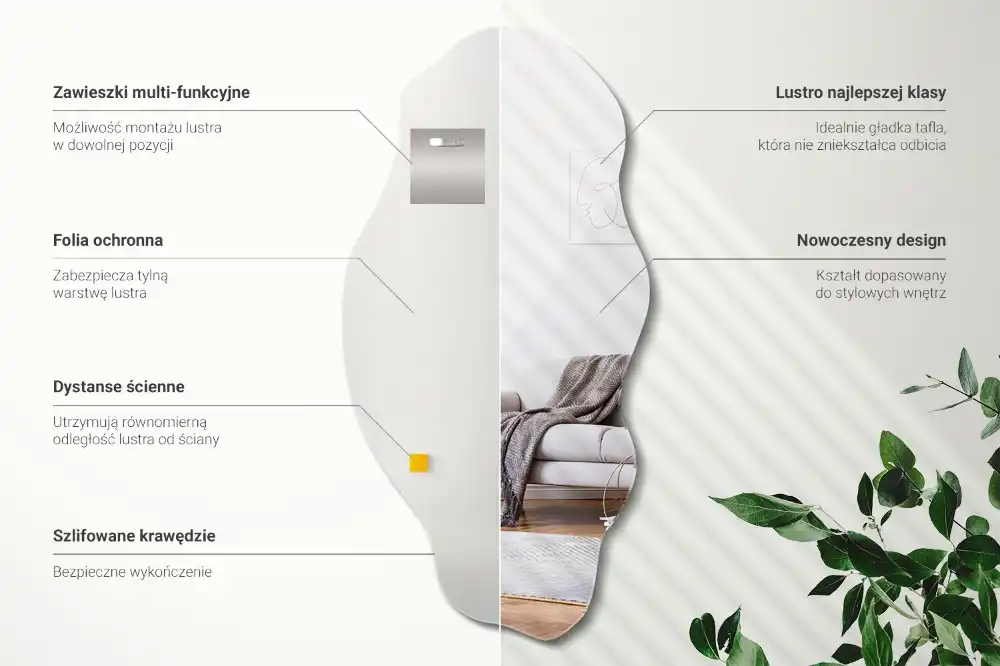 Dekorativno ogledalo nepravilne oblike