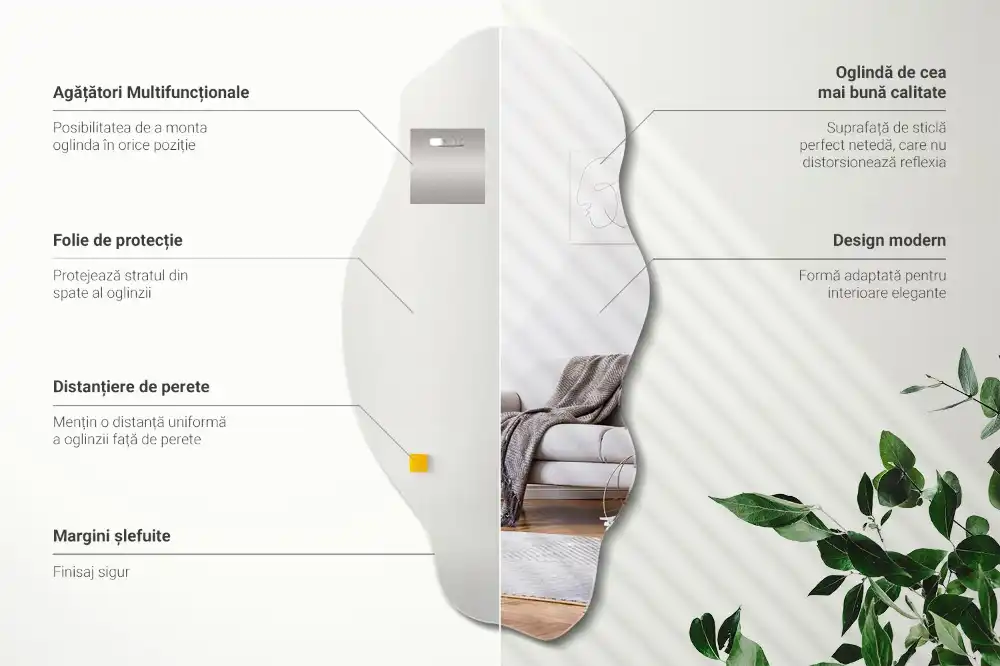 Dekorativno ogledalo nepravilne oblike