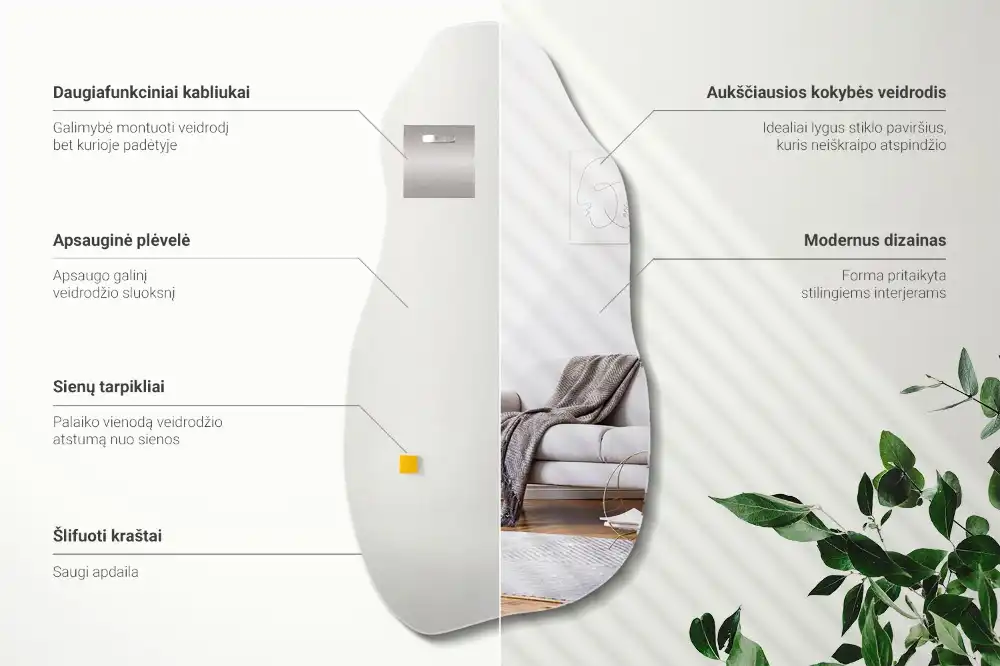 Unikatno asimetrično ogledalo modernо