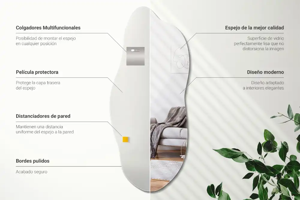 Ogledalo organske oblike privlačen dodatek