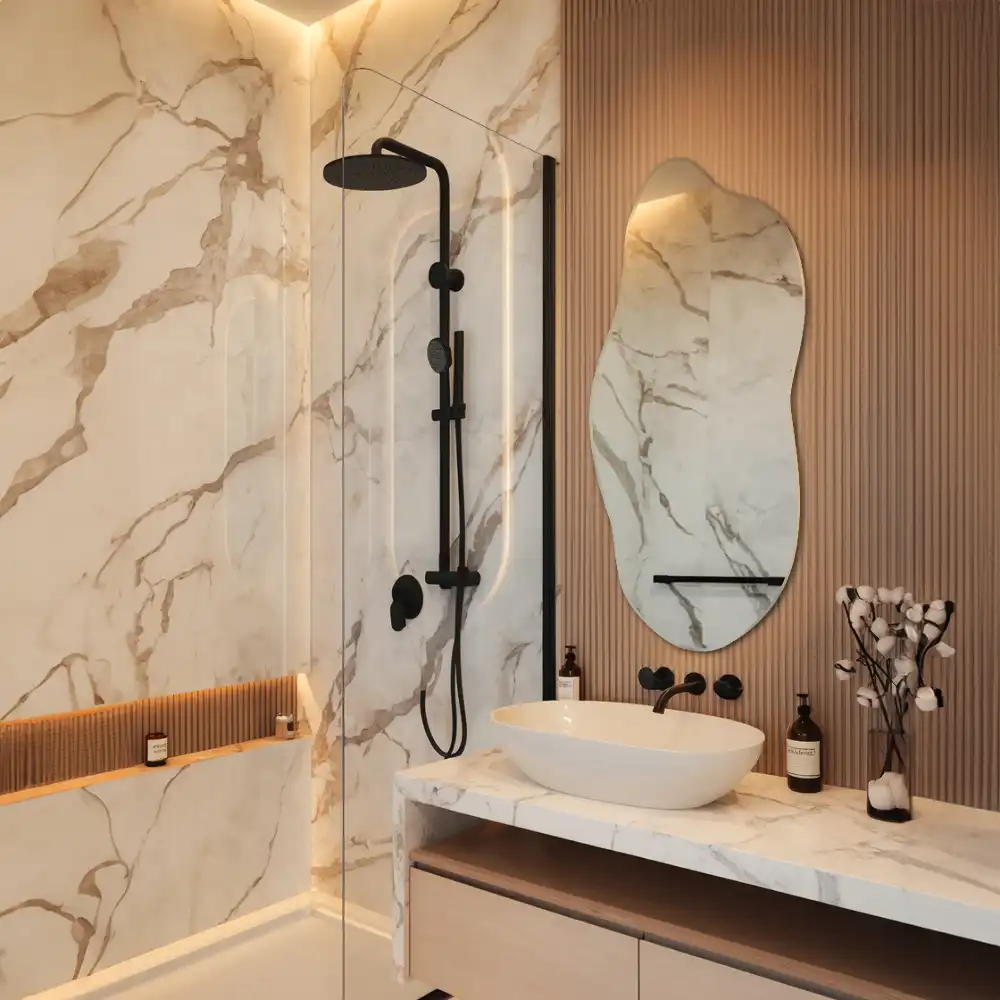 Ogledalo organske oblike privlačen dodatek