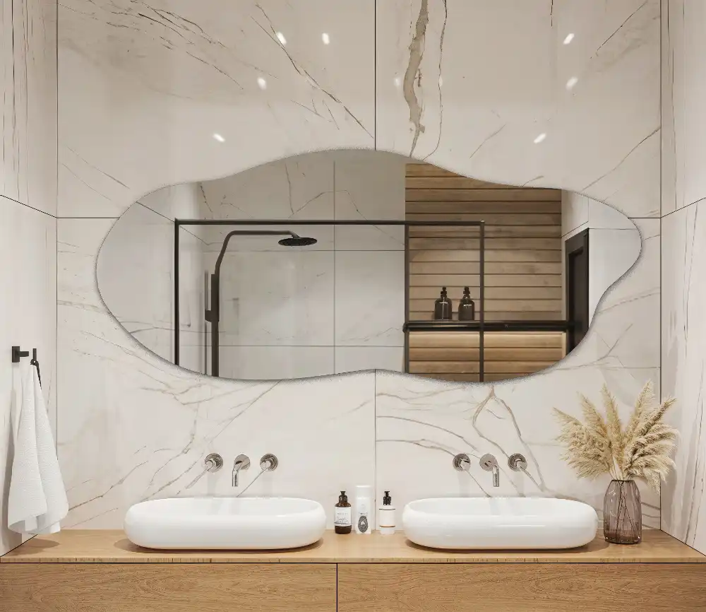 Ogledalo organske oblike privlačen dodatek