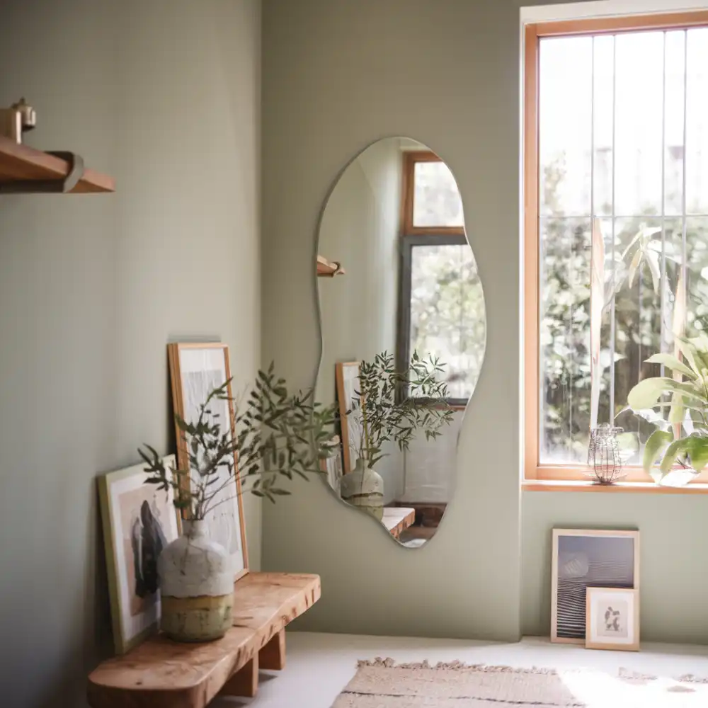 Ogledalo organske oblike privlačen dodatek