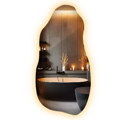 Stilsko nepravilno ogledalo z LED osvetlitvijo