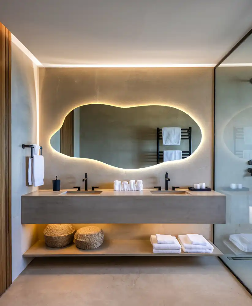 Subtilno ogledalo z led osvetlitvijo