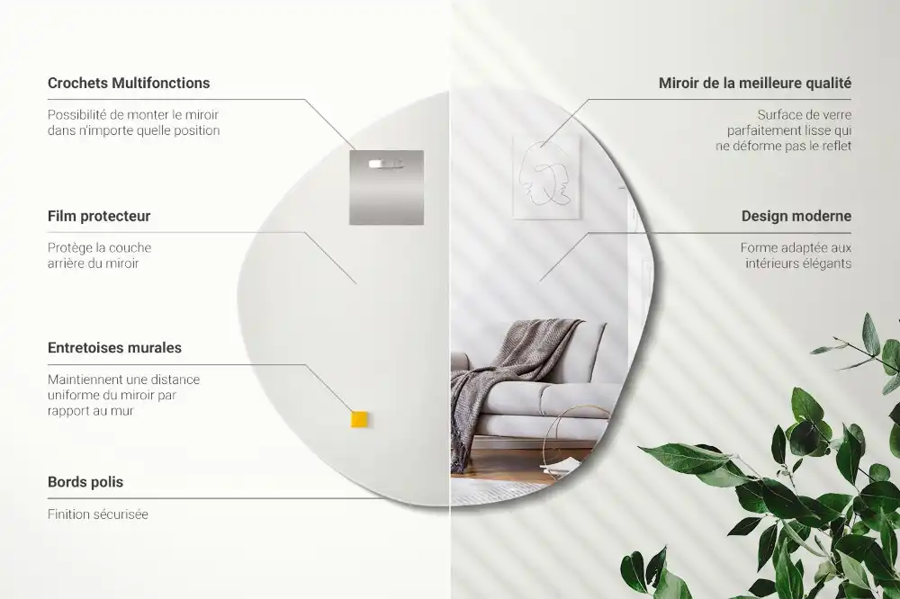 Dekorativno ogledalo v obliki oblačka