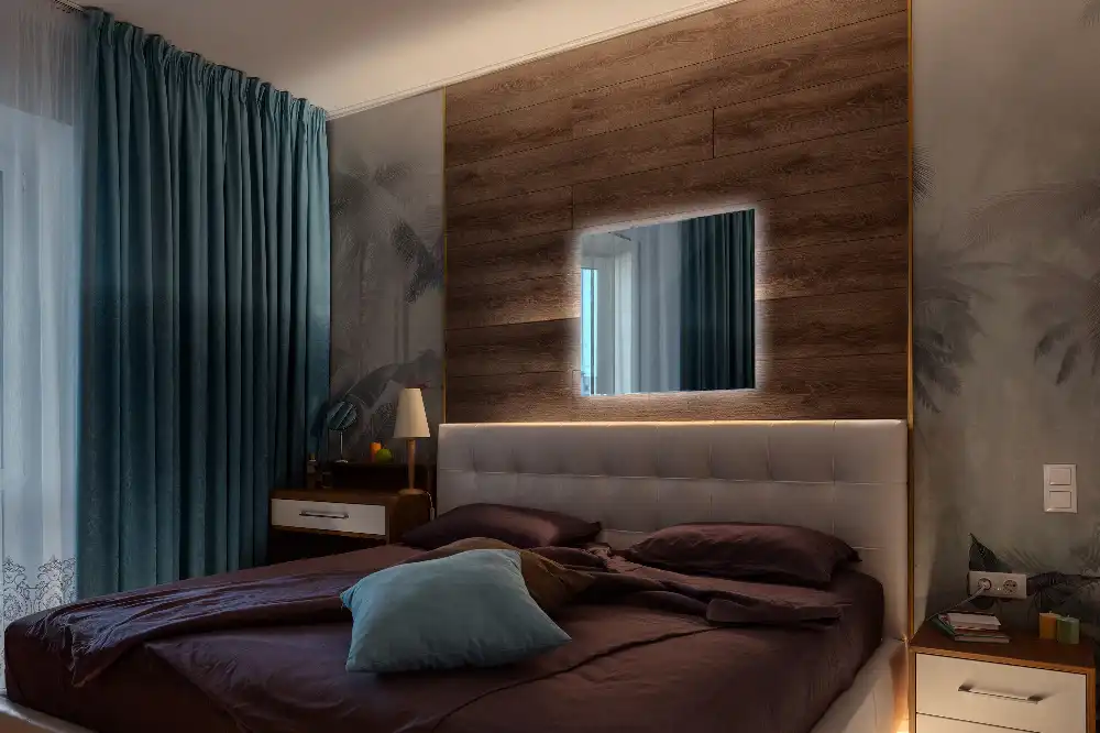 Kvadratno ogledalo z LED osvetlitvijo