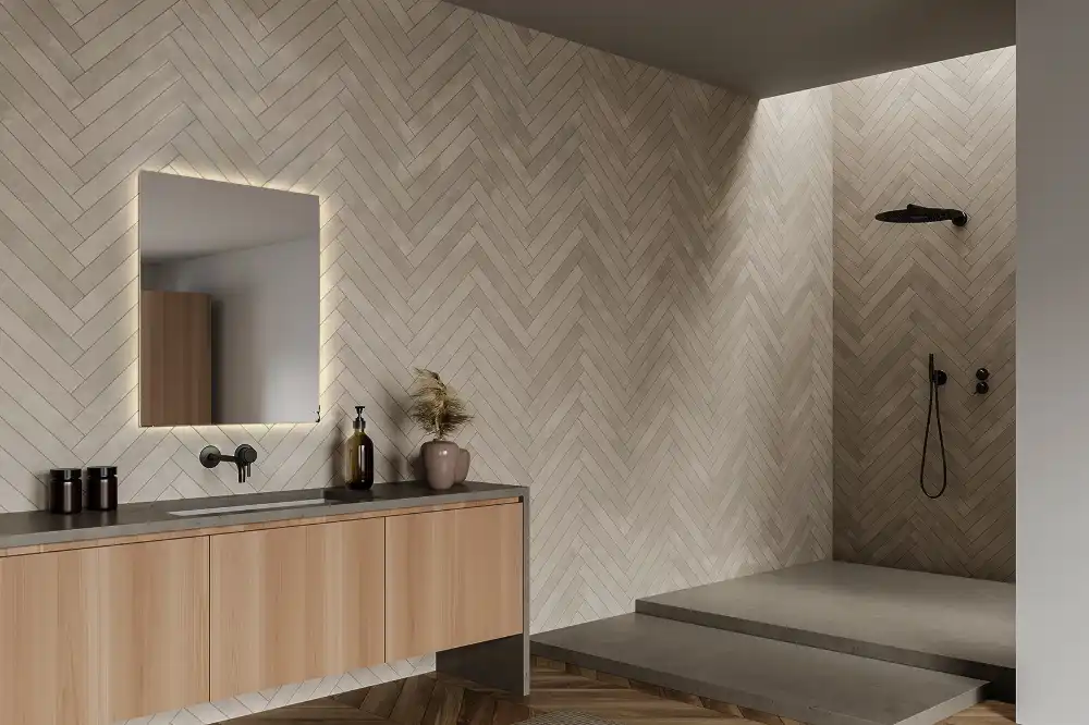 Kvadratno ogledalo z LED osvetlitvijo