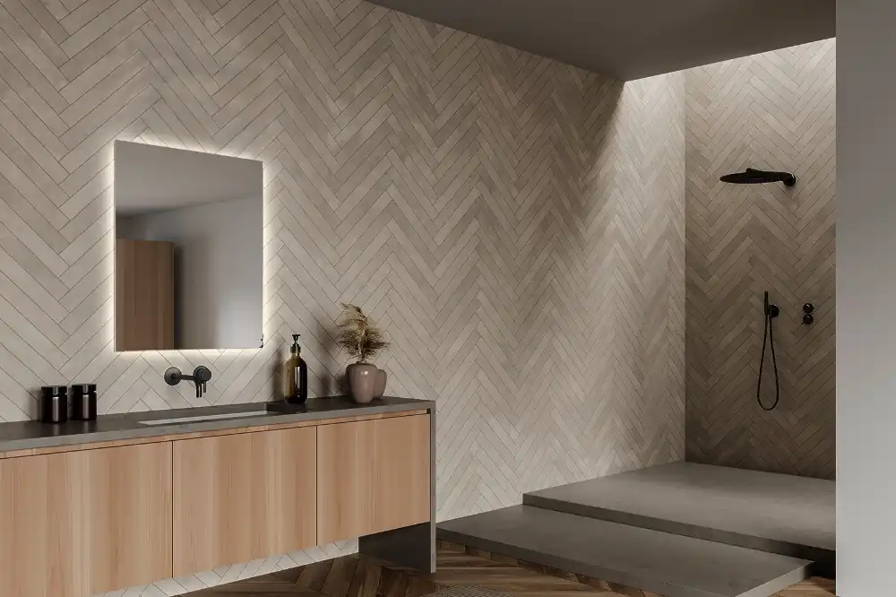 Kvadratno ogledalo z LED osvetlitvijo