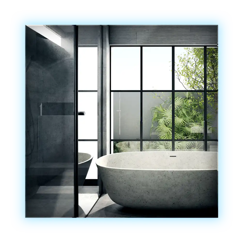 Kvadratno ogledalo z LED osvetlitvijo