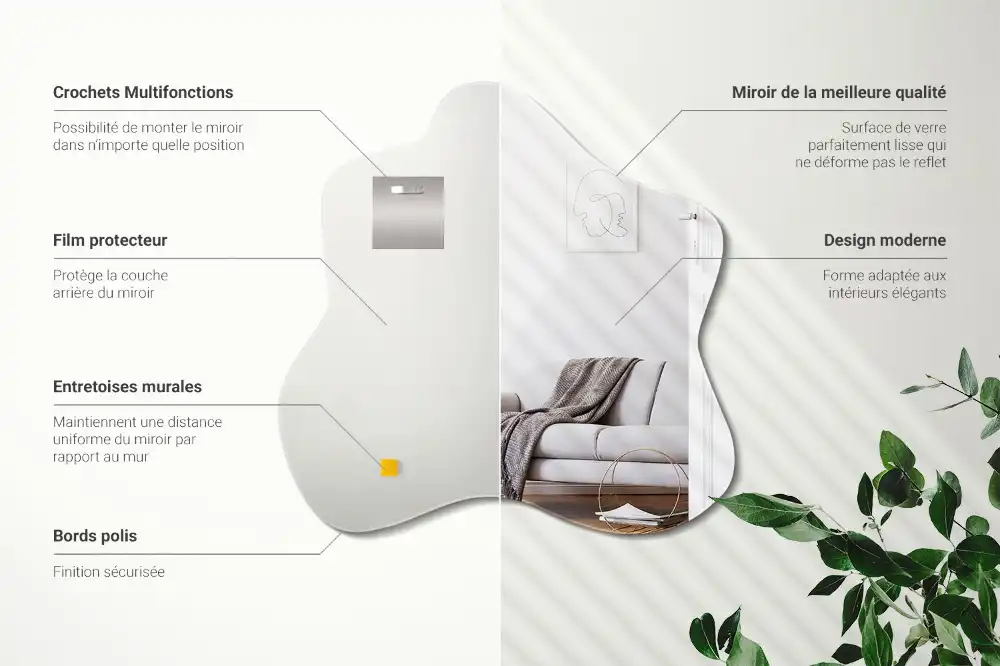 Asimetrično ogledalo v obliki packe