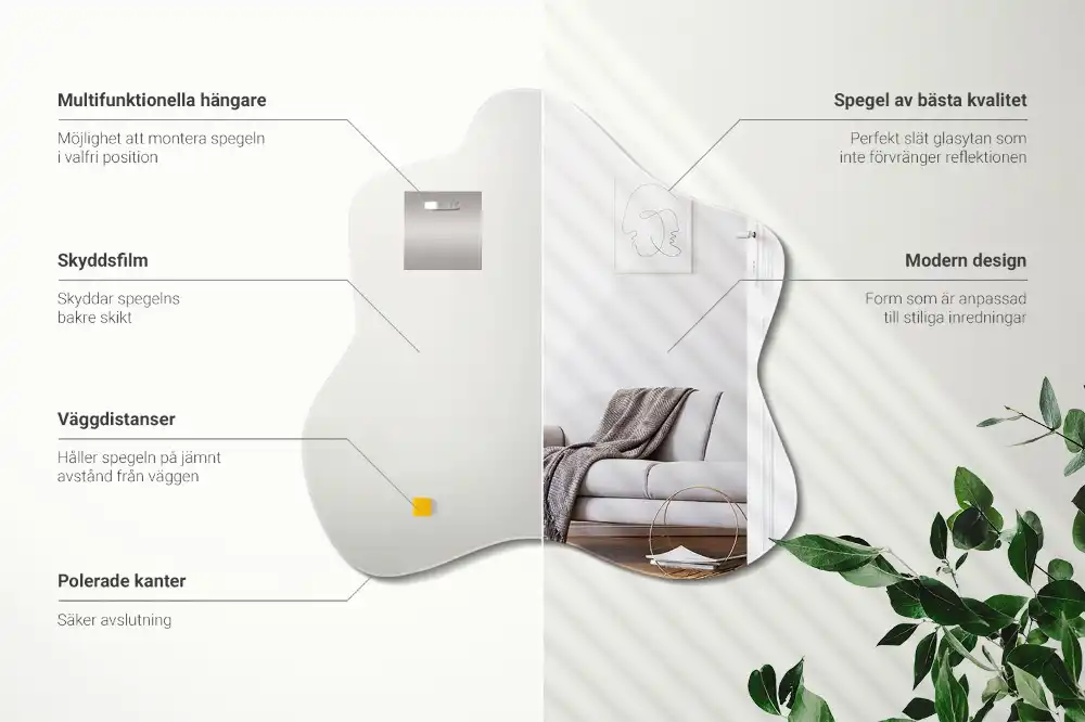 Asimetrično ogledalo v obliki packe