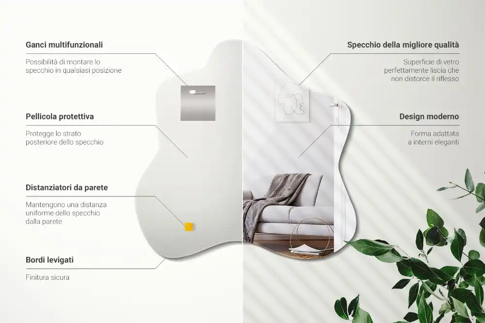 Asimetrično ogledalo v obliki packe