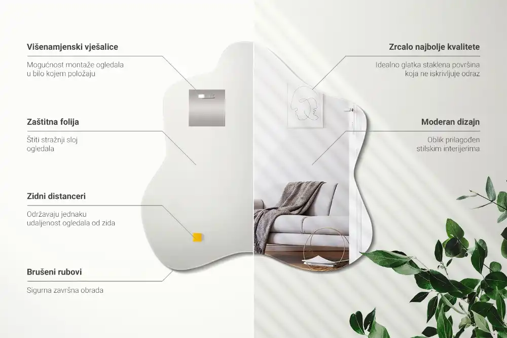 Asimetrično ogledalo v obliki packe