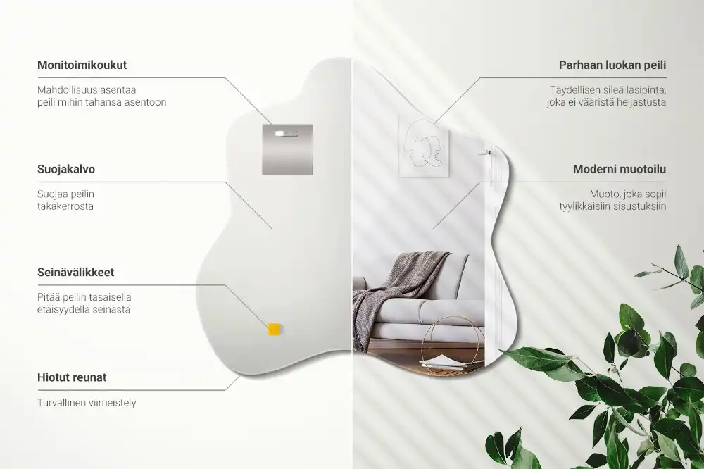 Asimetrično ogledalo v obliki packe