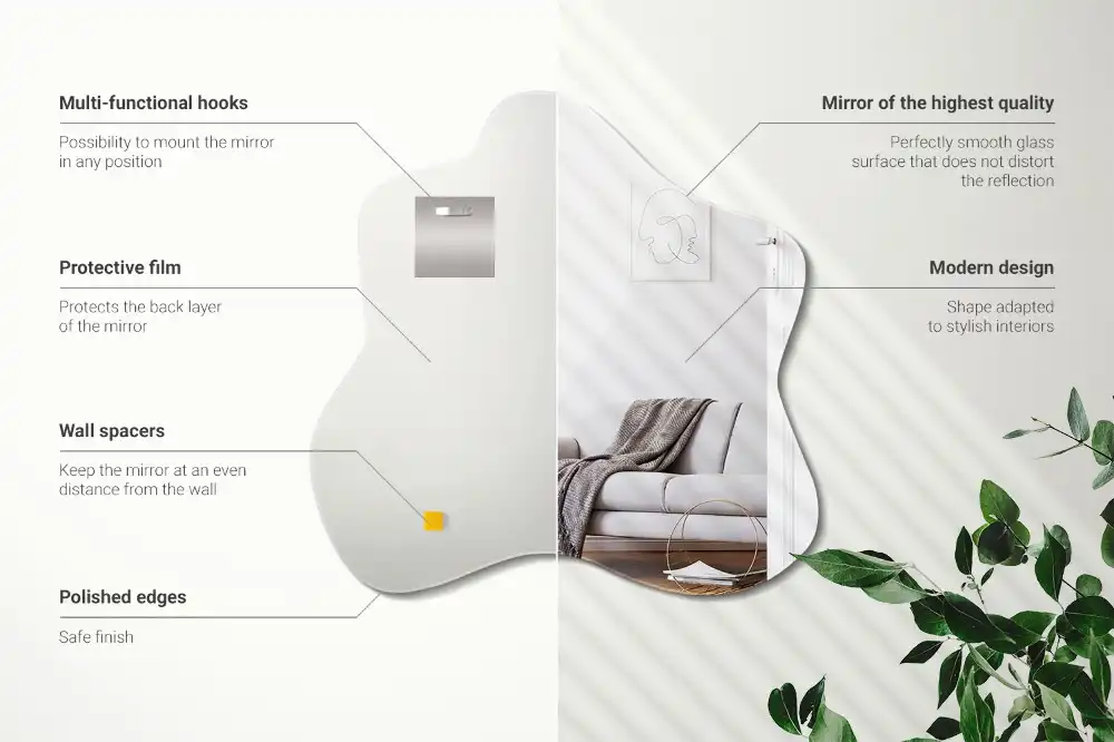 Asimetrično ogledalo v obliki packe