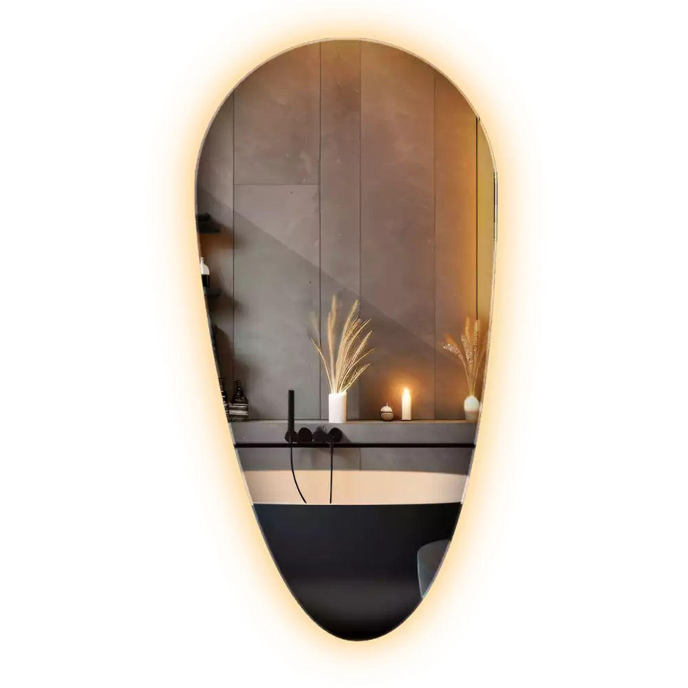 LED ogledalo v obliki kapljice