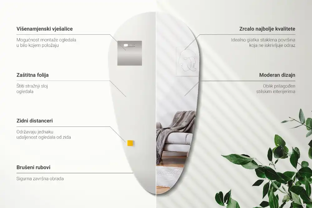 Ogledalo v obliki kapljice