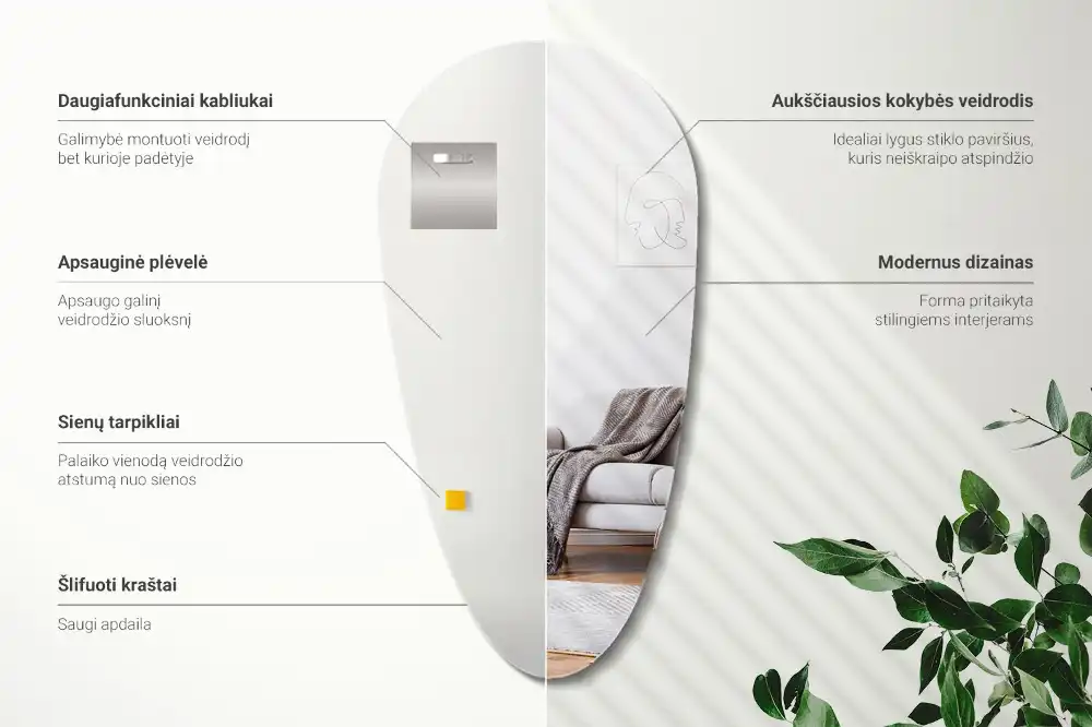 Ogledalo v obliki kapljice