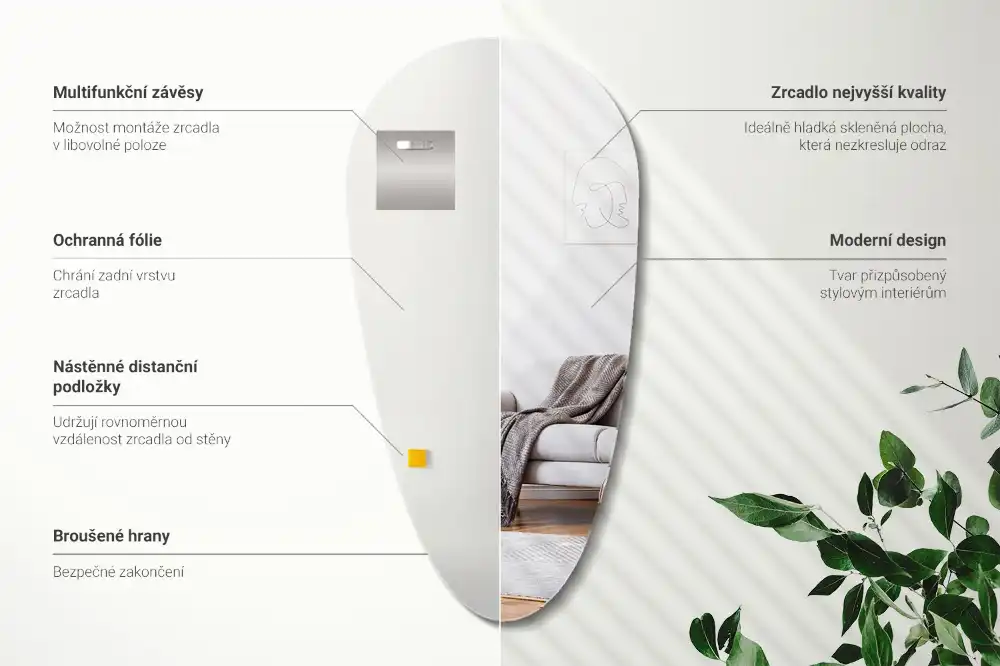 Ogledalo v obliki kapljice