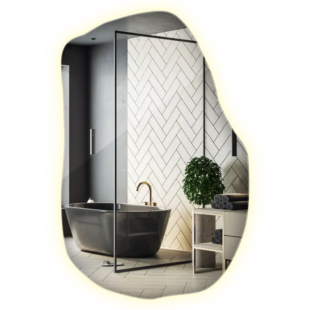 Led ogledalo nepravilna oblika minimalistično