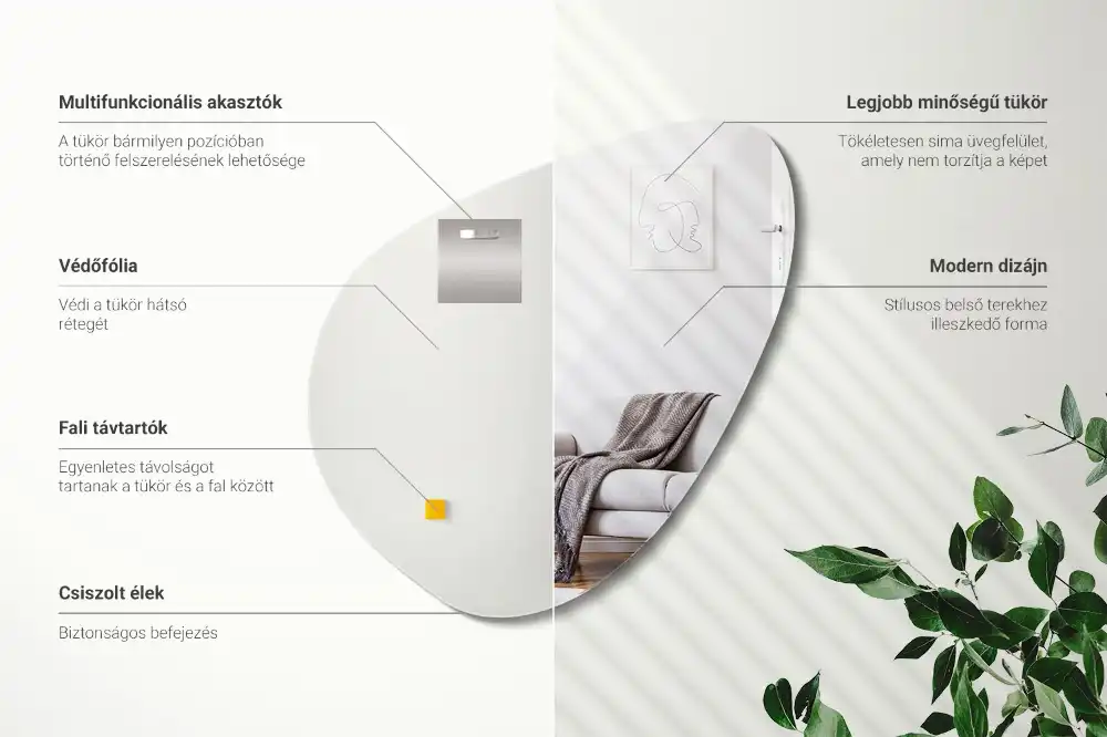 Asimetrično ogledalo brez okvirja