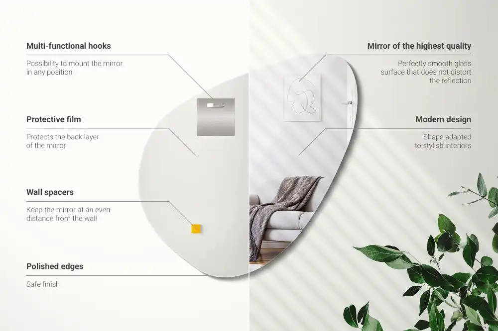 Asimetrično ogledalo brez okvirja