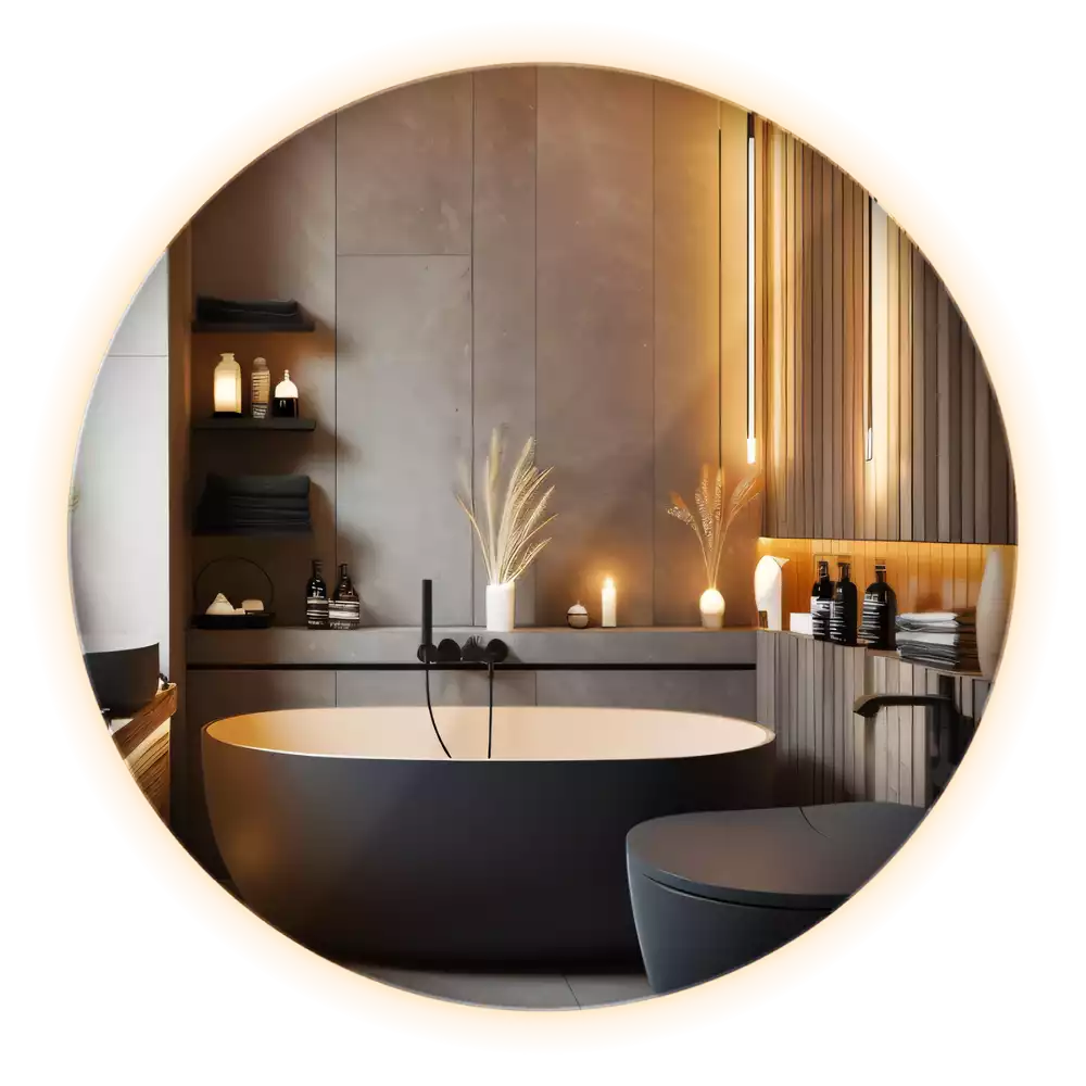 Okroglo ogledalo z LED osvetlitvijo