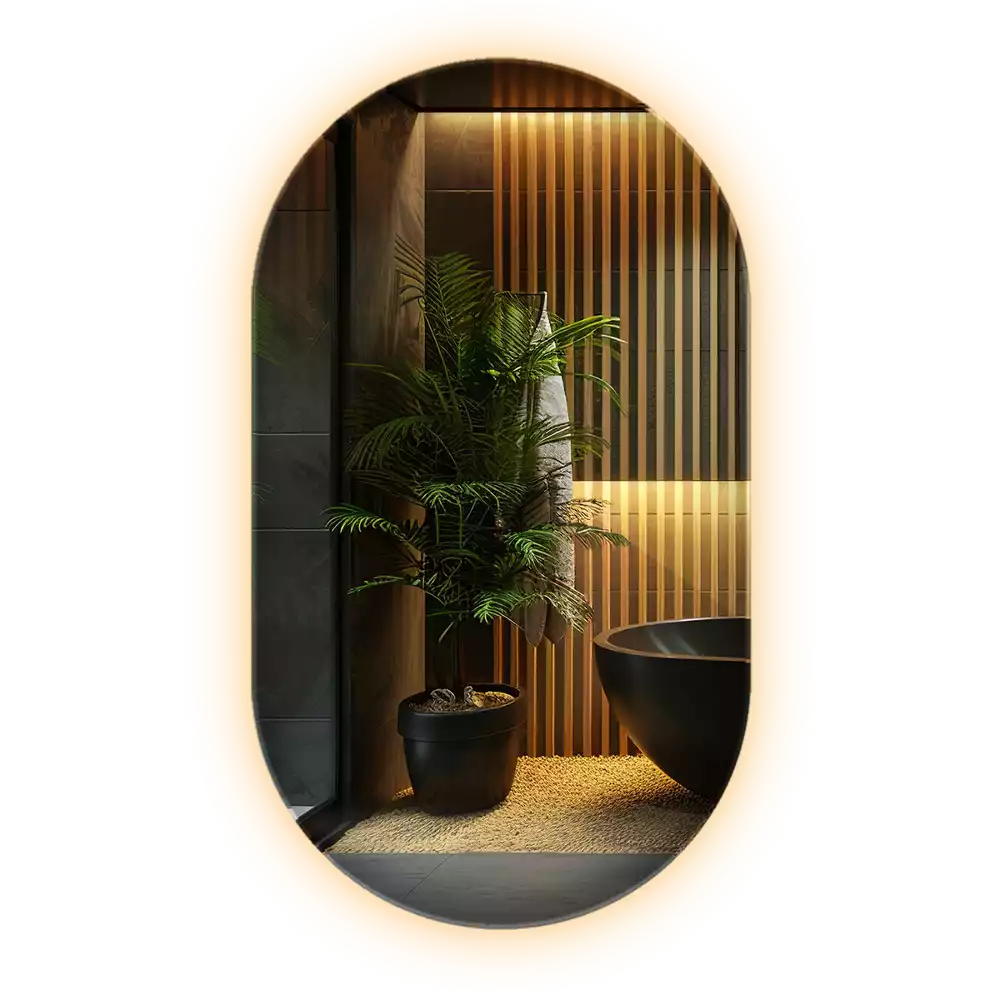 Ovalno ogledalo z led osvetlitvijo