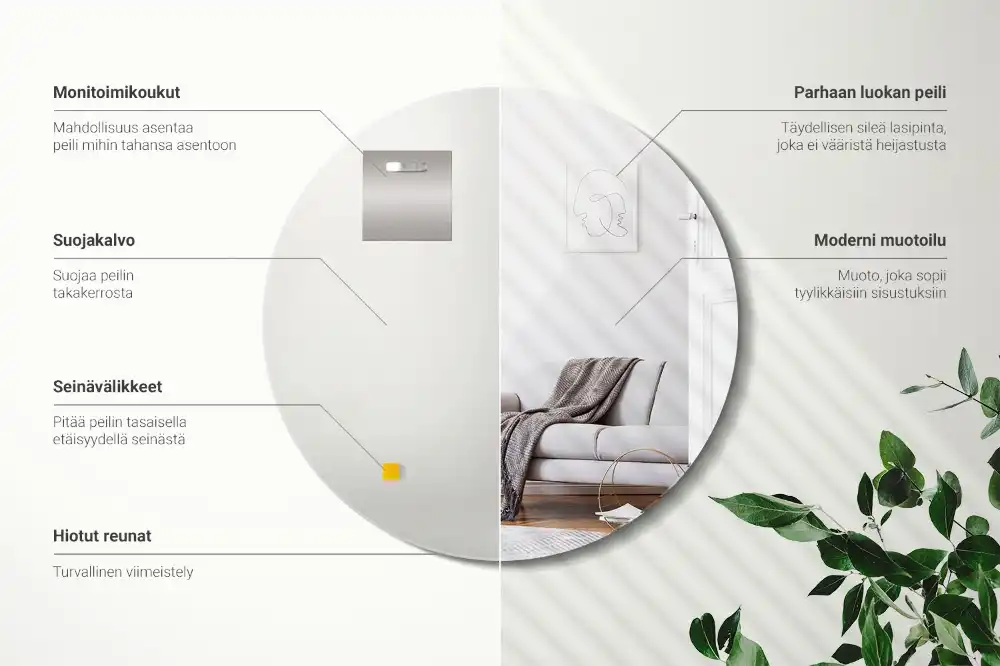 Okroglo ogledalo klasičen dodatek