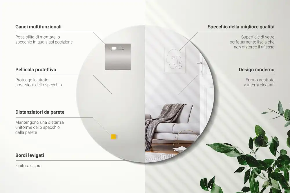 Okroglo ogledalo klasičen dodatek