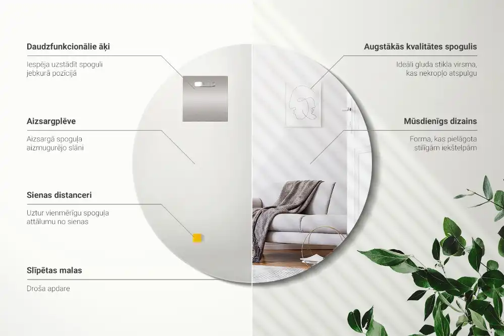 Okroglo ogledalo klasičen dodatek