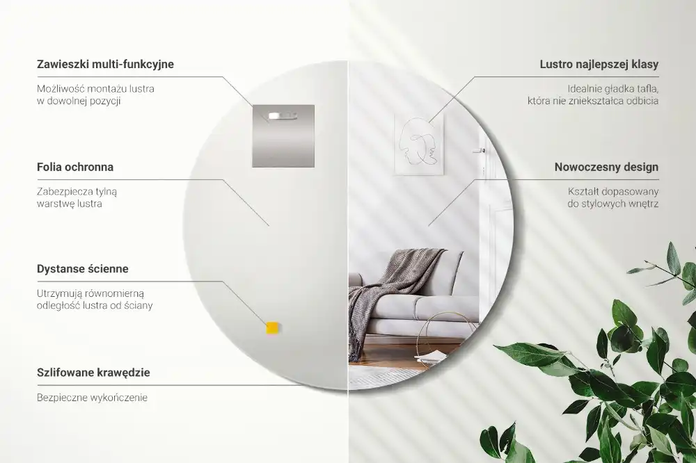 Okroglo ogledalo klasičen dodatek