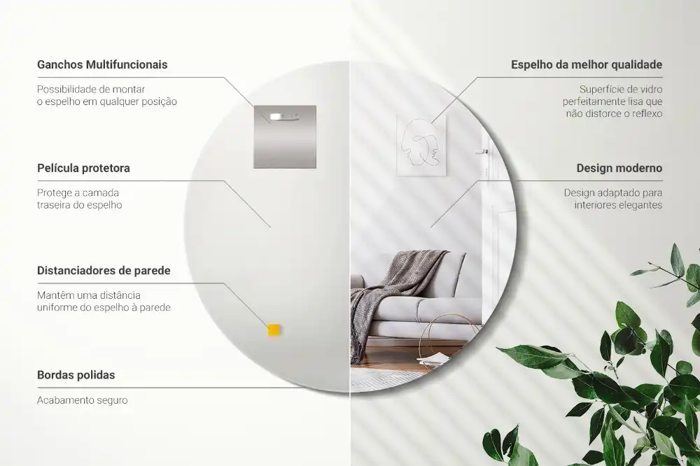 Okroglo ogledalo klasičen dodatek