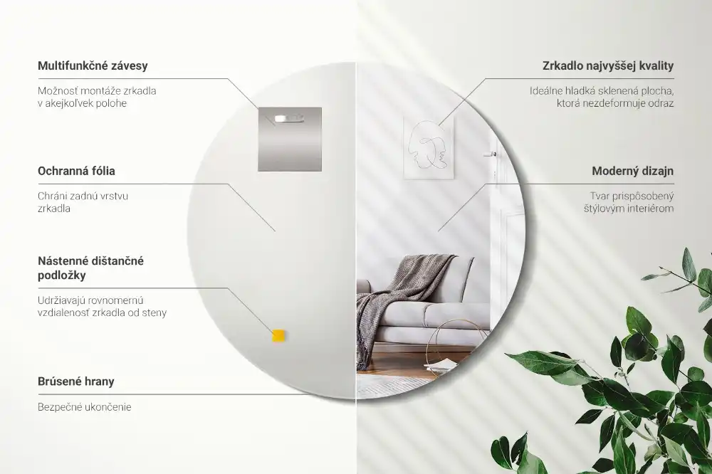 Okroglo ogledalo klasičen dodatek