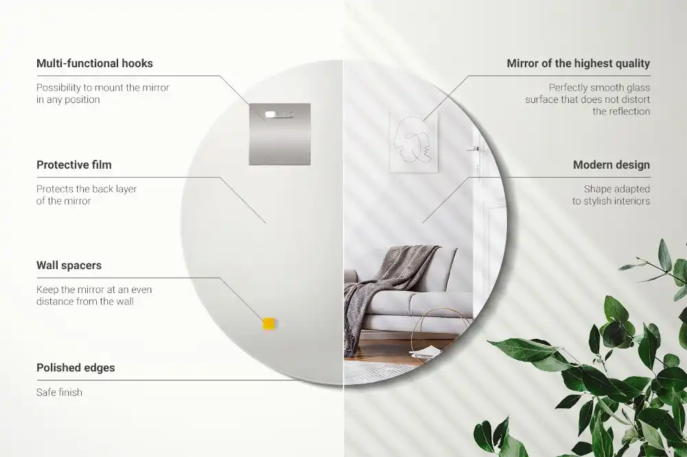 Okroglo ogledalo klasičen dodatek