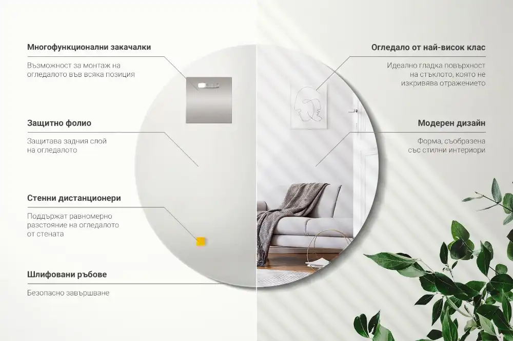 Okroglo ogledalo klasičen dodatek