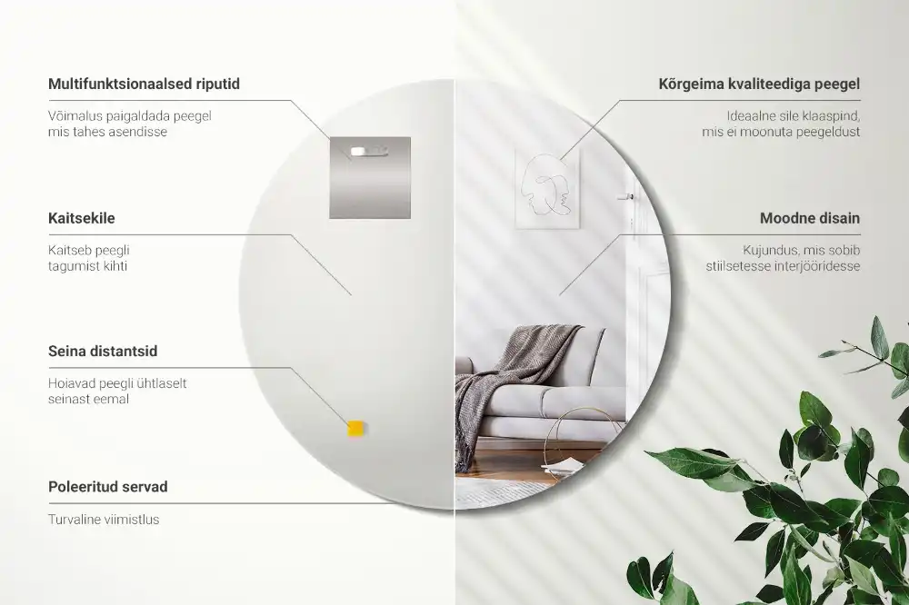 Okroglo ogledalo klasičen dodatek