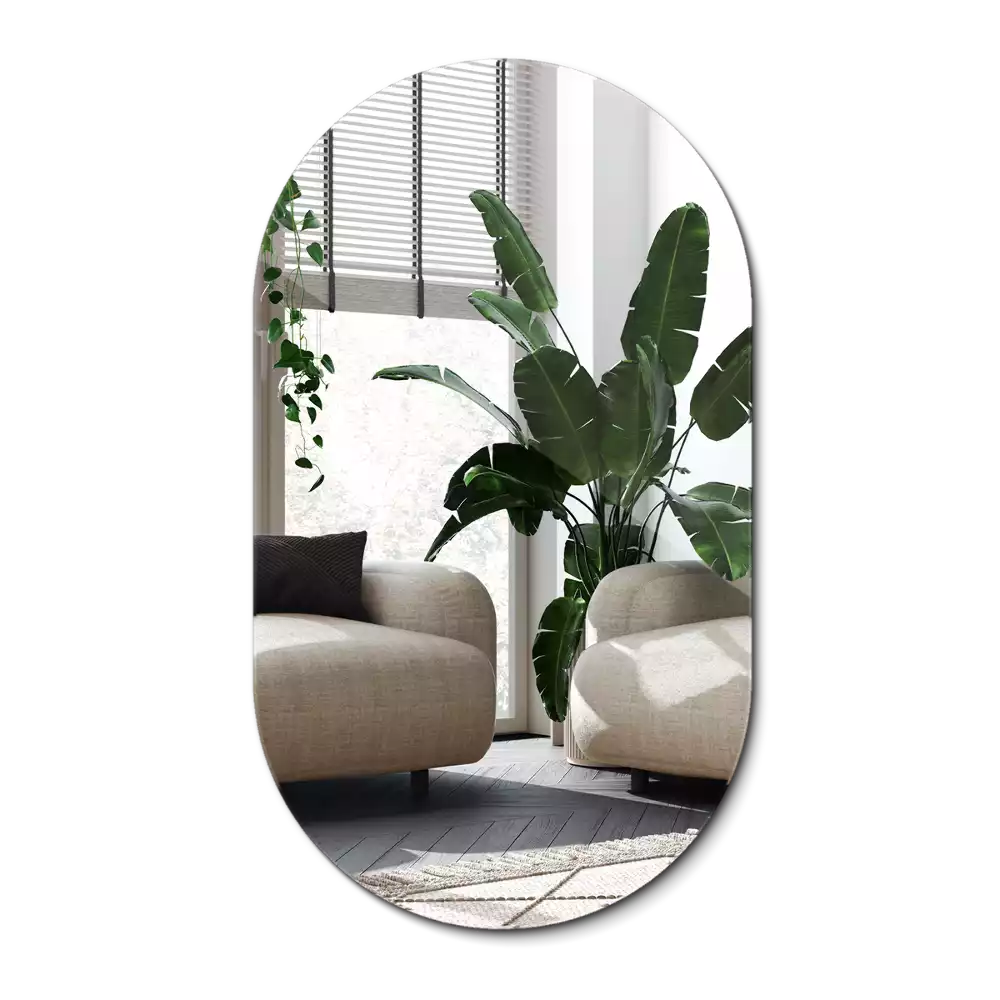 Stensko ovalno ogledalo vintage