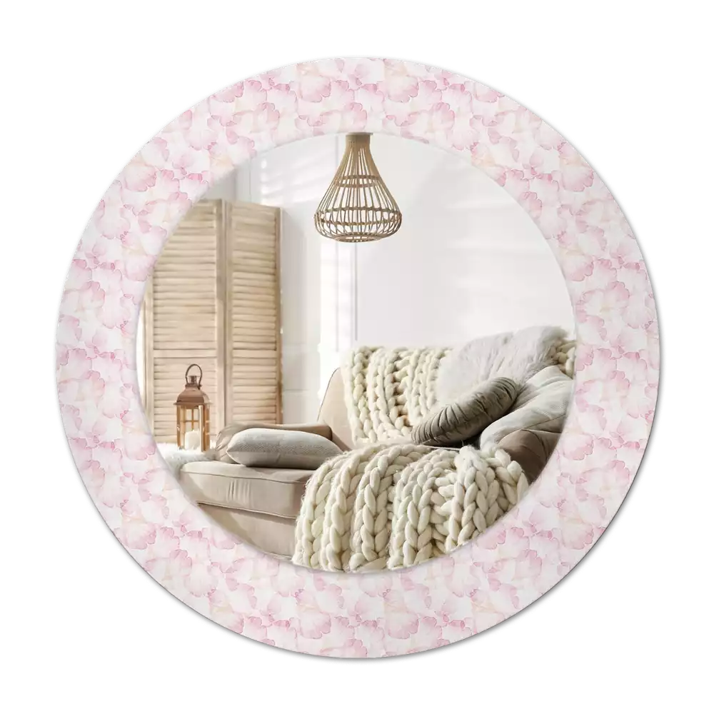 Okroglo okrasno ogledalo Cvetni listi