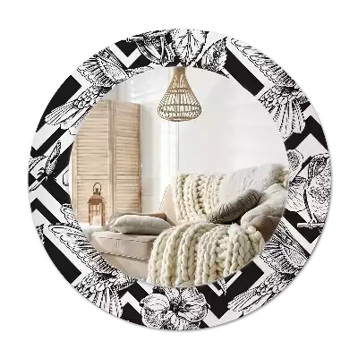 Okroglo okrasno ogledalo Kolibriji