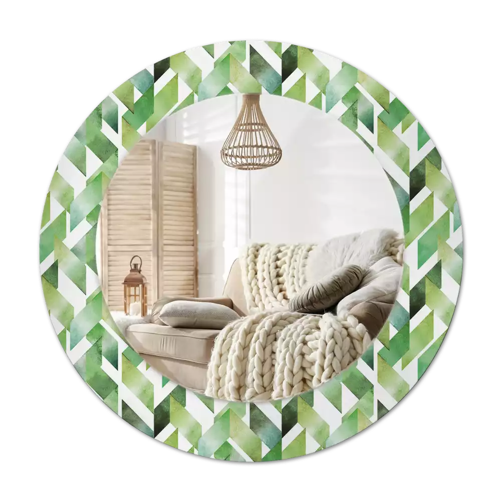 Tiskano okroglo ogledalo Ribja kost