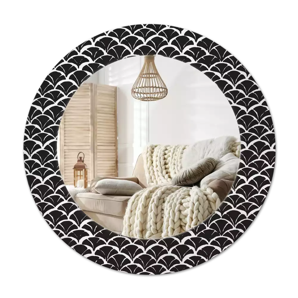 Okroglo stensko okrasno ogledalo Orientalske lestvice