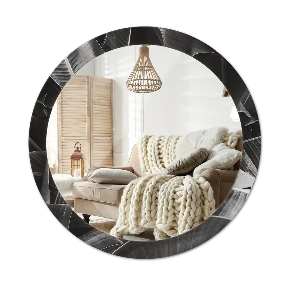 Tiskano okroglo ogledalo Tropske palme