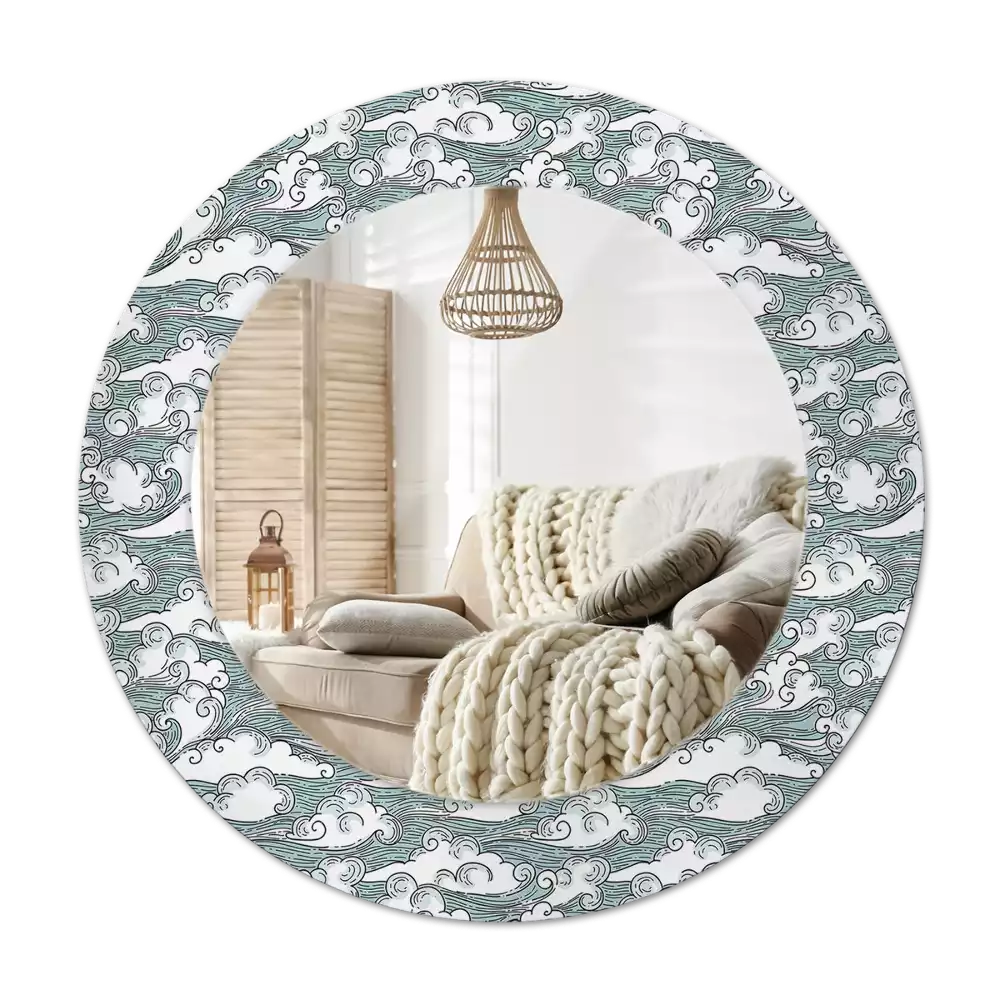 Okroglo okrasno ogledalo Oblaki