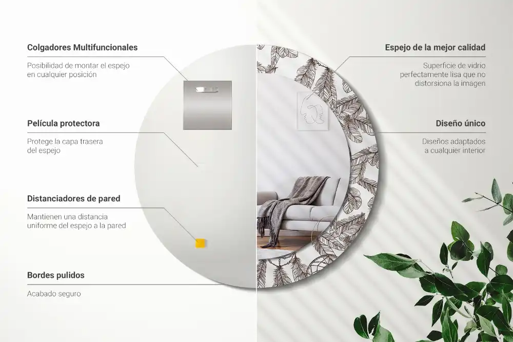 Tiskano okroglo ogledalo Lovilec sanj