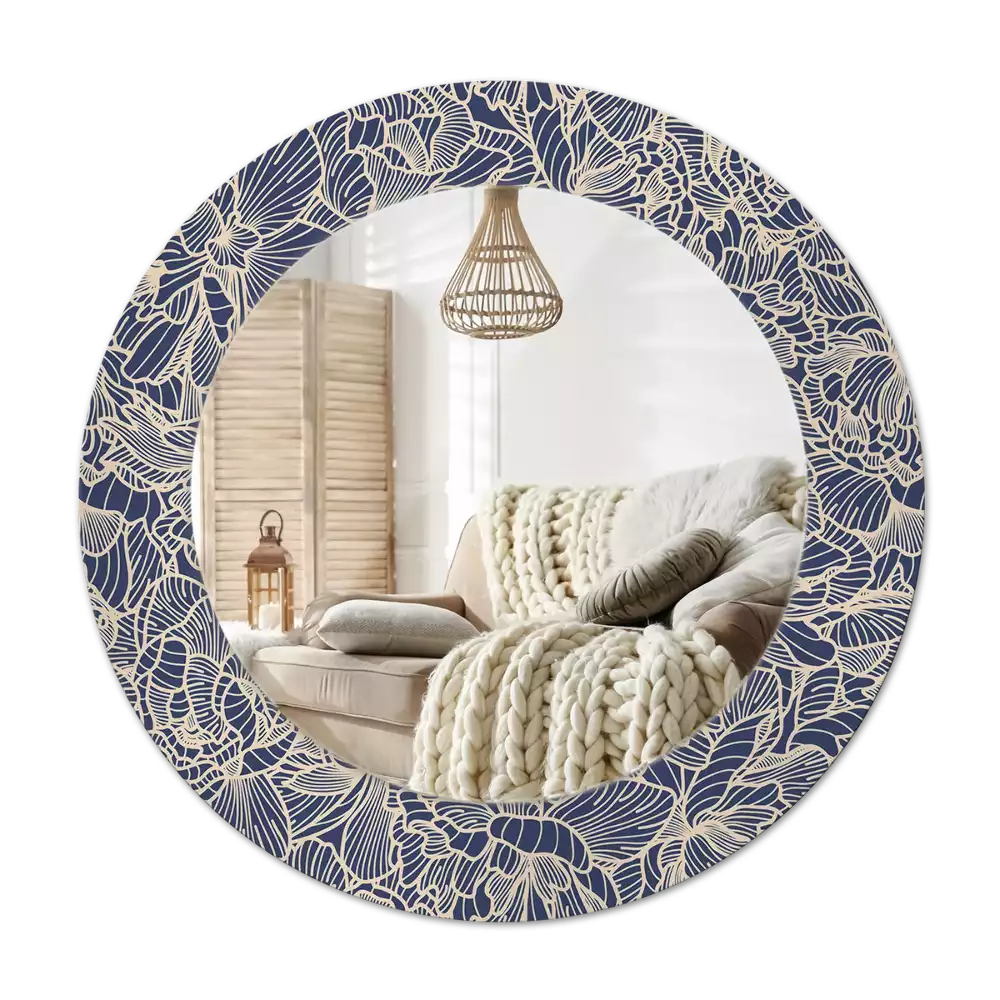 Tiskano okroglo ogledalo Rože