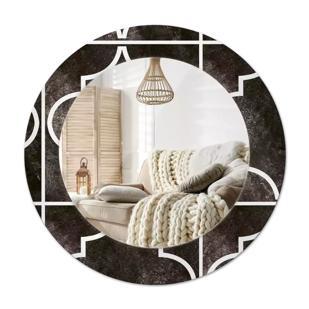 Okroglo stensko okrasno ogledalo Starinski vzorec